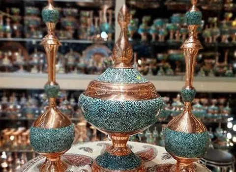 خرید جدیدترین انواع ظروف مسی میناکاری