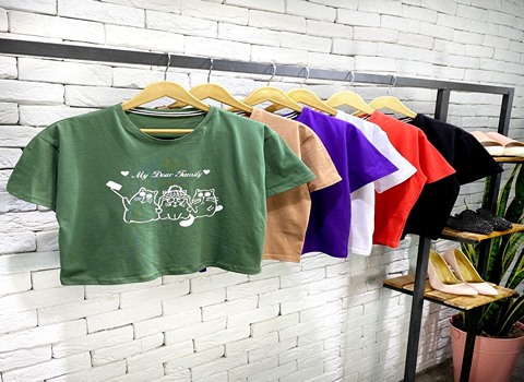 بهترین قیمت خرید تیشرت کراپ دخترانه