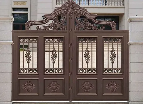 خرید درب پارکینگ فلزی طرح چوب با قیمت استثنایی