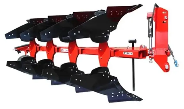 گاوآهن برگردان دار یک طرفه؛ سوخت بنزین 180 درجه plow