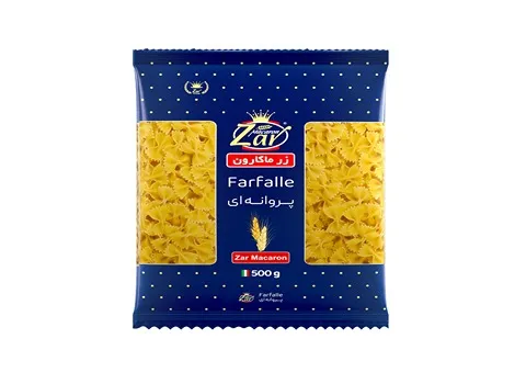 ماکارونی زر pasta کیفیت بالا 3 نوع صدفی لزونی پروانه ای