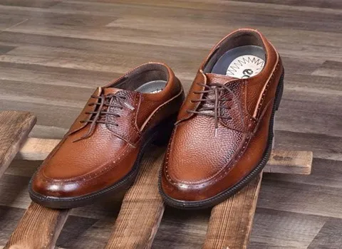 کفش چرم قهوه ای سوخته | خرید با قیمت ارزان