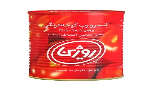 رب گوجه فرنگی روژین 800 گرمی؛ کنسروی فلزی 2 کاربرد قیمه سوپ Rojin