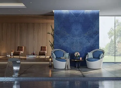 سرامیک اسلب آبی؛ پرسلان براق ضد اسید لک مقاوم برابر اشعه UV