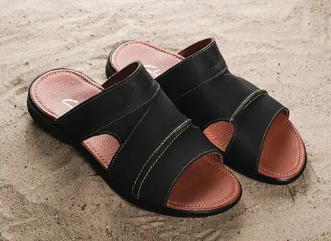 دمپایی صندل ارومیه؛ چرمی پلاستیکی 3 مدل لاانگشتی ساده جلوباز