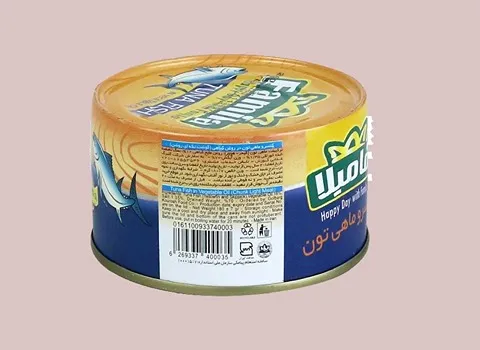کنسرو تن ماهی فامیلا؛ روغن سویا آفتابگردان حاوی کلسیم فسفر Famila