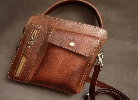 کیف چرم دست دوز مردانه؛ طبیعی ضد خراش پارگی Unique