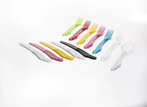 چنگال یکبار مصرف؛ پلاستیک شفاف سفید رنگی بسته بندی (12 1000)عددی