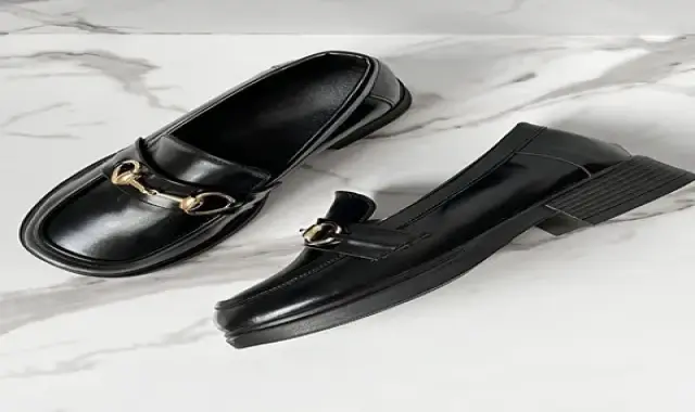 کفش کالج دخترانه ارزان؛ جنس رویه چرم زیره تخت پاشنه کوتاه