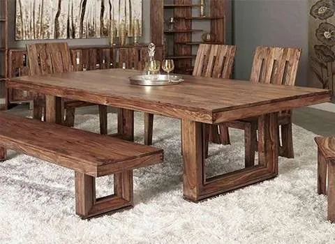 میز ناهار خوری چوبی ساده همراه با توضیحات کامل و آشنایی