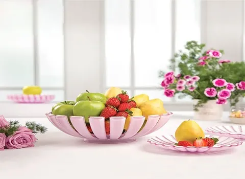 سبد میوه رنگی؛ پلاستیکی فلزی کریستال حصیری سایز طرح متنوع