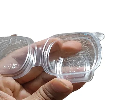 ظروف یکبار مصرف برای حلوا؛ پلاستیکی گرانولیت گرد مربع 2 نوع ساده دردار 