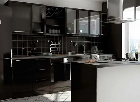 سرامیک آشپزخانه مشکی (کاشی) مات براق ماربل ابعاد (20*20 50*50 80*80)