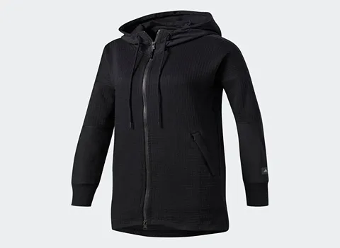 لباس ورزشی زنانه بلند؛ زیپ دار جلو بسته (سرمه ای مشکی طوسی)