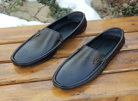 کفش چرم کالج مردانه؛ احساس راحتی پا رنگ (قهوه ای مشکی)