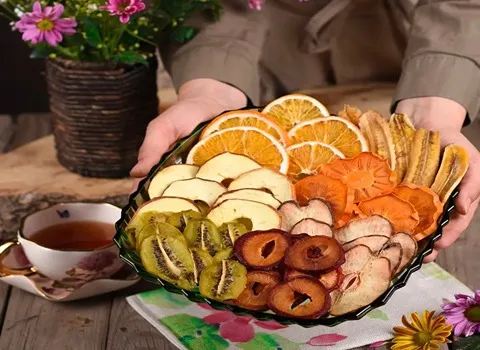 میوه خشک خوشمزه (چیپس میوه) آلو انجیر برگه هلو حاوی پتاسیم Calcium