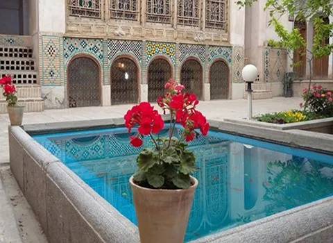 کاشی سنتی حیاط؛ 80*60 سفید آبی مشکی عایق سرما گرما