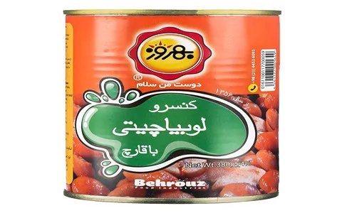 کنسرو لوبیا با قارچ بهروز؛ لذیذ ضد سرطان دیابت روده 2 نوع چیتی سفید Behrouz