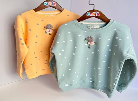 لباس دخترانه شیک خارجی؛ قرمز زرد سبز 2 نوع نخی لنین