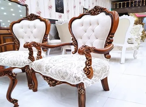 مبل سلطنتی با چوب گردو Royal furniture تشک یک تکه دوام بالا