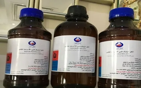 الکل طبی 70 درصد medical alcohol اتانول شفاف غلظت ۹۶ درصد