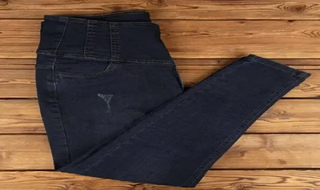 شلوار لی زنانه گن دار؛ زاپ دار ساده 3 رنگ سورمه ای آبی روشن دودی سایز (40 42)