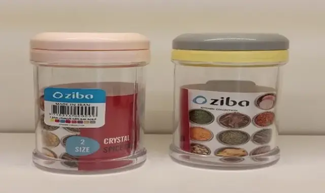 ظروف پلاستیکی آشپزخانه ادویه؛ پلی استایرن (دارچین گزنه) طرح دار ساده