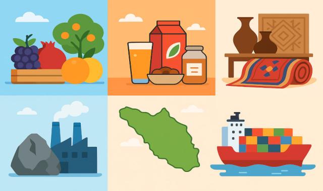 فهرست کالاهای صادراتی استان فارس | از کشاورزی تا صنایع پیشرفته