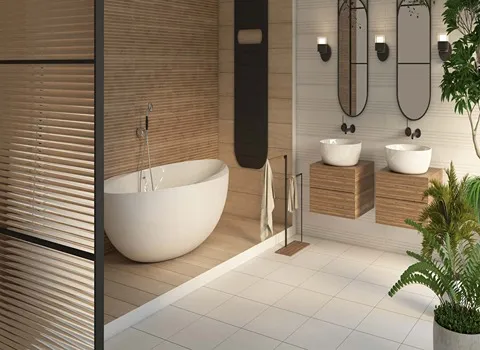 کاشی سرامیک زمرد بافق؛ لعابدار ساده مستحکم ضد آب 2 مدل دیواری کف