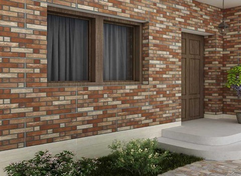 کاشی و سرامیک طرح آجری؛ نصب آسان 3 رنگ آجری زرد طوسی بناهای تاریخی