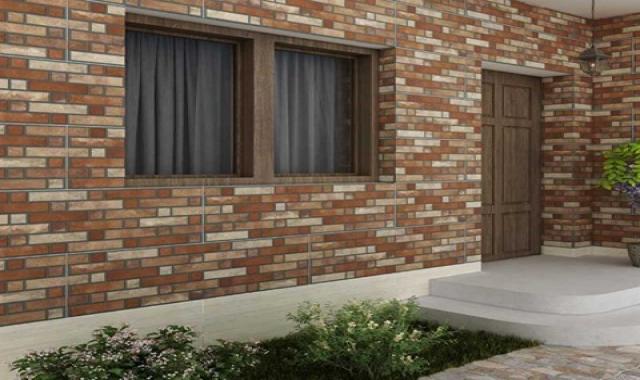 کاشی و سرامیک طرح آجری؛ نصب آسان 3 رنگ آجری زرد طوسی بناهای تاریخی