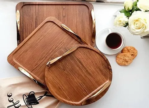 خرید سینی چوبی پذیرایی حضوری و اینترنتی