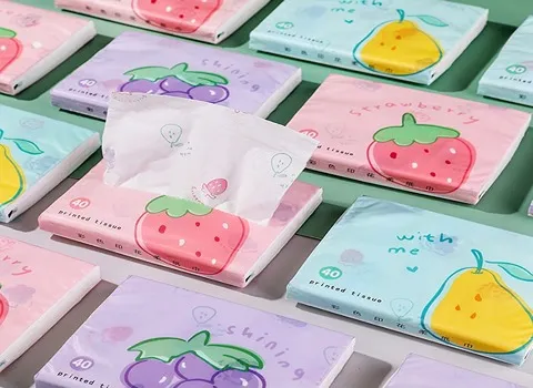 دستمال کاغذی جیبی ؛ بافت نرم (نازک) رایحه دار دو لایه 2 مزیت ابعاد کوچک وزن سبک