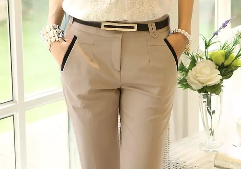 شلوار فاستونی زنانه؛ چاکدار ایستایی زیبا تنوع رنگ قد (90 100)