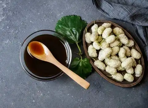 شیره توت برای لاغری؛ رنگ قهوه ای طبع گرم شیرین Vitamin C