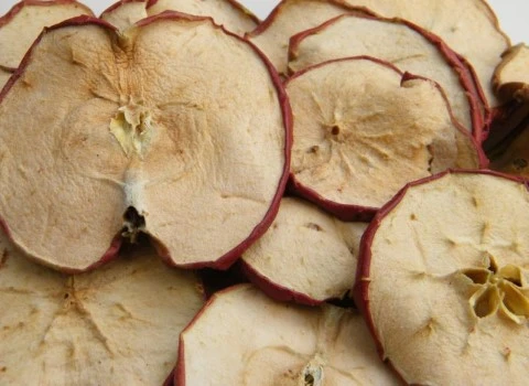 سیب ترش خشک شده؛ سبز بدون کرم خوردگی حاوی ویتامین iron