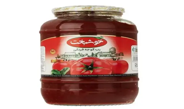 رب گوجه شیشه ای خوشبخت؛ طبیعی ارگانیک شیشه قوطی وزن (300 500 700) گرمی
