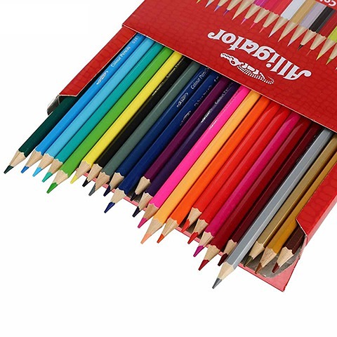 مداد رنگی الیگیتور باکیفیت 24 رنگ و 36 رنگ با رنگ‌های جذاب +قیمت