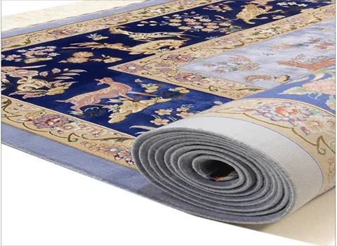 فرش ابریشم بافت؛ دستباف صنعتی طرح گلستان 700 شانه تبریز