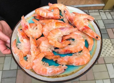 میگو تازه shrimp کلسترول بالا ضد التهاب وزن 300 گرم