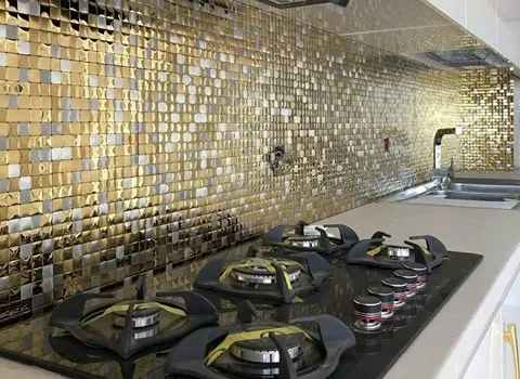 سرامیک آشپزخانه طلایی؛ ساده طرح دار مقاوم برابر حرارت ceramic