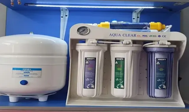 دستگاه تصفیه آب آکوا تایوان؛ فیلتر زغالی شفاف اسمز معکوس 12 لیتر