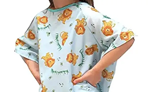 لباس بیمارستانی بچه گانه؛ ساده طرح دار (زرد آبی صورتی) ضد حساسیت