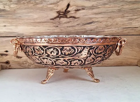 ظرف مسی شیراز (دکوراتیو) مقاومت مطلوب مناسب غذا نوشیدنی