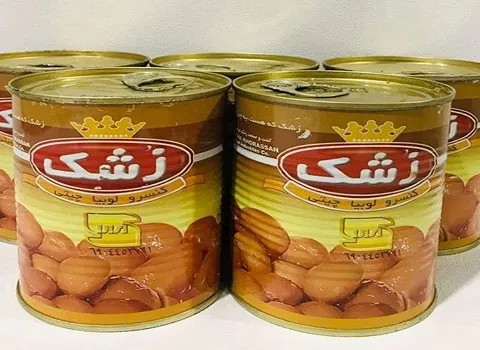 کنسرو لوبیا زشک؛ چیتی سفید قارچ رب گوجه فیبر Vitamin