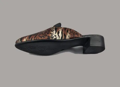 صندل مجلسی جلو بسته (پاافزار) پاشنه دار تخت جنس کفی PVC