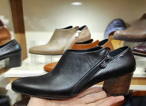 کفش چرم اداری پاشنه دار؛ پاشنه کوتاه بلند تولید تبریز مشهد اصفهان
