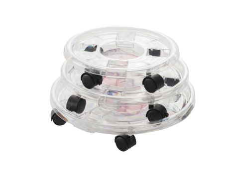 زیر گلدانی پلاستیکی چرخدار؛ جنس پی وی سی ارتفاع (4 6) سانتی