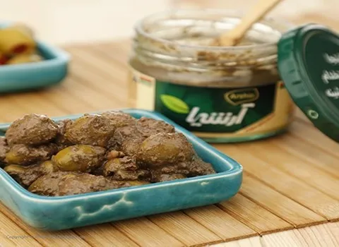 کنسرو زیتون پرورده آرشیا (غذای آماده) شیشه ای چاشنی ضد التهاب  ویتامین C