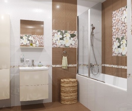 کاشی سرامیک میبد یزد؛ اسلب مینیاتوری 2 رنگ سفید خاکی لاکچری بادوام